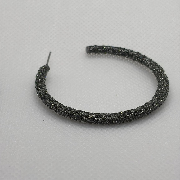 Bcbg sparkly black hoops - Picture 2 of 10